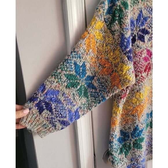 Vintage Geometric Rainbow Sweater L - Picture 6 of 6